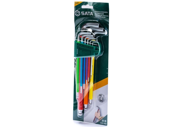 1.5-10mm Bộ lục giác bi 9 chi tiết Sata 09-101CH (09101CH)