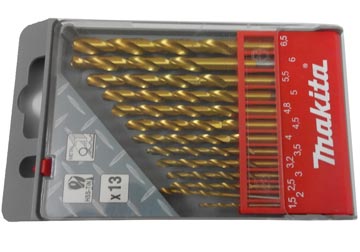 1.5-6.5mm Bộ mũi khoan sắt 13 chi tiết Makita D-43577 (Bỏ mẫu đổi qua D-72855)