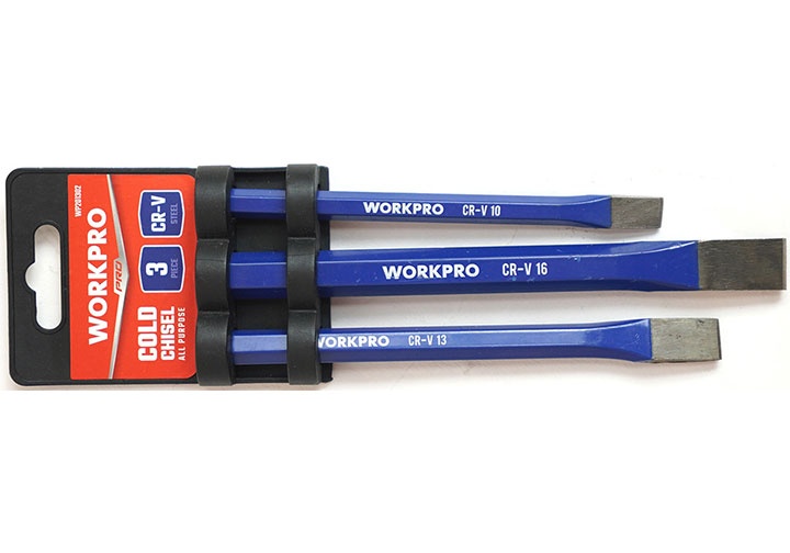 10-13-16mm Bộ đục sắt dẹp 3 chi tiết Workpro WP201302