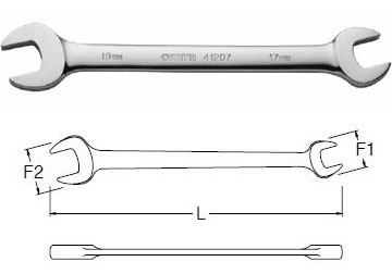 10x12mm Cờ lê 2 vòng miệng mở Sata 41-203 (41203)