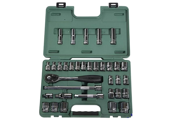 1/2" Bộ tuýp 12 góc 10-32mm 34 chi tiết Sata 09-945 (09945)