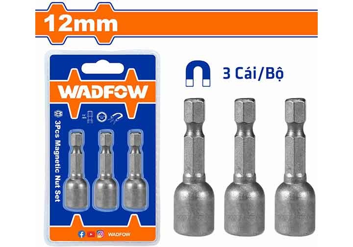 12mm Bộ 3 mũi bắn tôn dài 48mm Wadfow WWR1K12