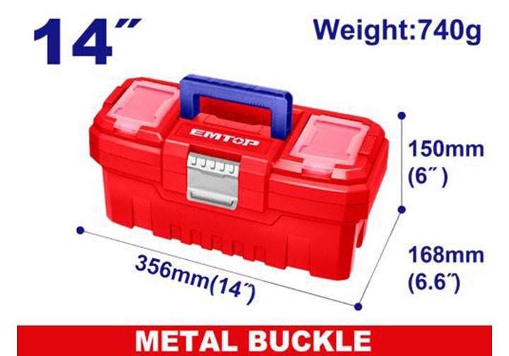 14" Thùng đồ nghề khóa kim loại Emtop EPBX1402