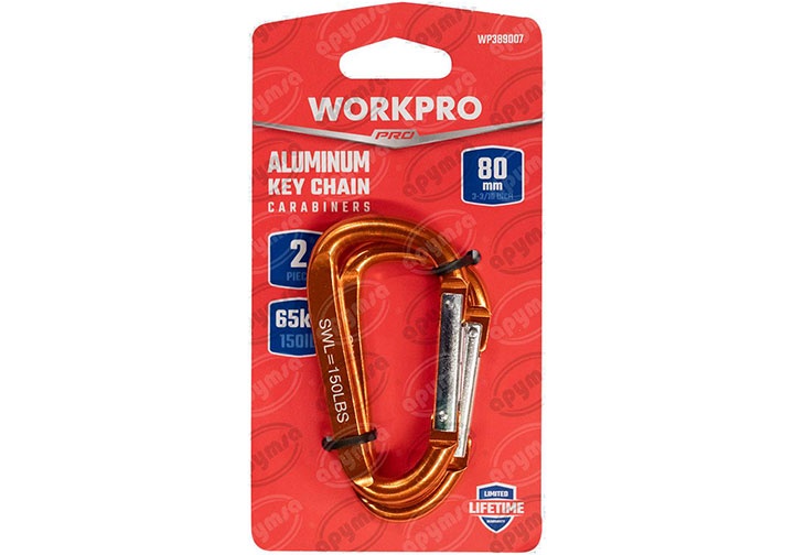 150lbs Móc khóa chữ D đa năng 2 chi tiết Workpro WP389007