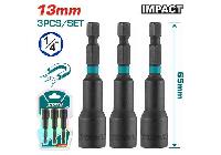 13mm Bộ mũi bắn tôn 3 chi tiết 1/4" Total TAC271331