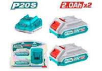 20V/2.0Ah Bộ 2 pin và sạc (P20S) Total TFBCPK1222