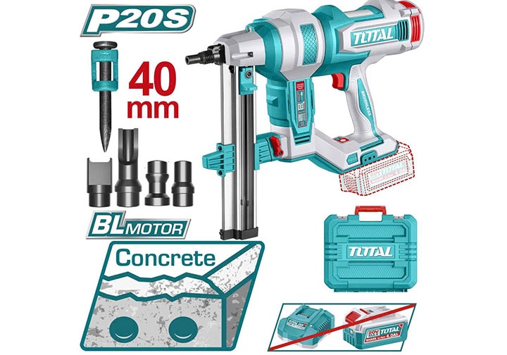 20V Máy bắn đinh bê tông dùng pin (chỉ thân máy) Total TCNLI9005
