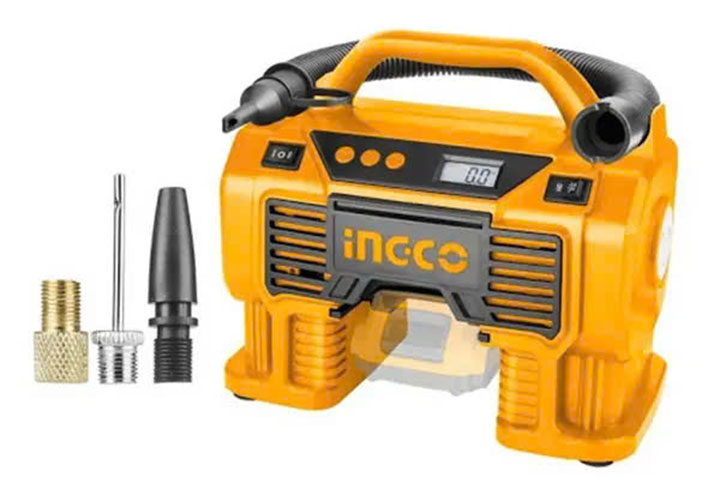 20V Máy bơm hơi lốp xe (chỉ thân máy) dùng pin INGCO CACLI2002 20V Máy bơm hơi lốp xe (chỉ thân máy) dùng pin INGCO CACLI2002