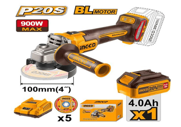 20V Máy mài góc dùng pin Ingco CAGLI261021 20V Máy mài góc dùng pin Ingco CAGLI261021