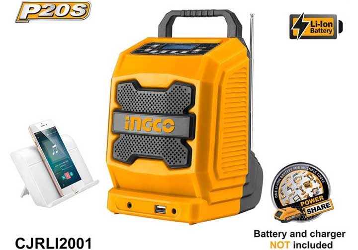 20V Radio (loa) công trường dùng pin Ingco CJRLI2001