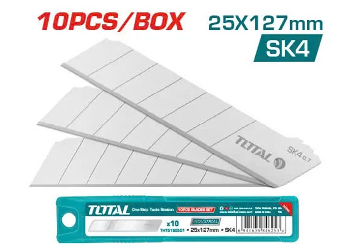 25mm Bộ lưỡi dao rọc 10 chi tiết Total THT5192501
