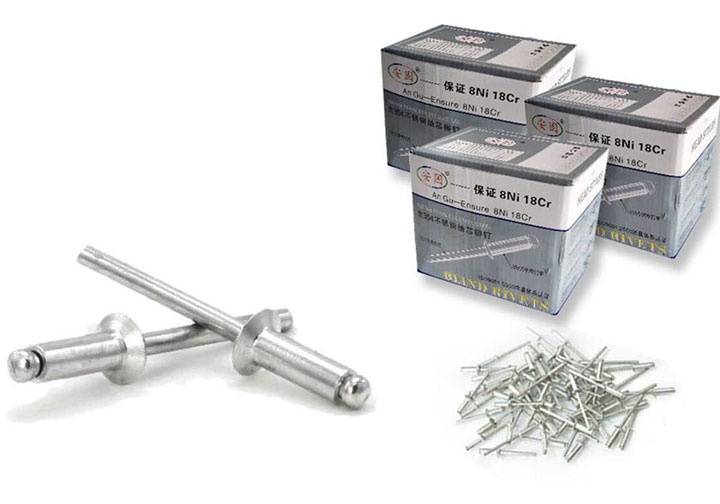 3.2x10mm Đinh rive inox 304 (1 hộp gồm 1000 đinh)
