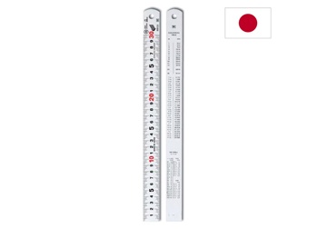 30cm Thước lá inox mạ nhũ bạc vạch kaidan Niigata ST-30KD (Bỏ mẫu)