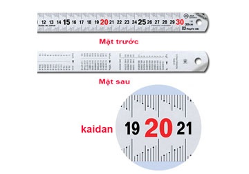 30cm Thước lá inox vạch kaidan Niigata CU-30KD