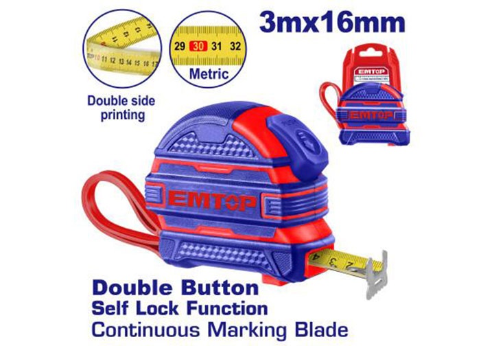3m Thước cuộn thép (rộng 16mm) Emtop EMTP2316M