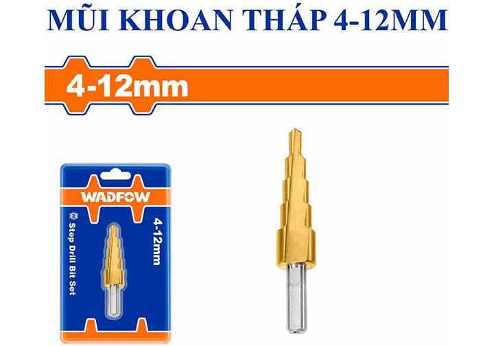 4-12mm Mũi khoan bậc Wadfow WJD1401