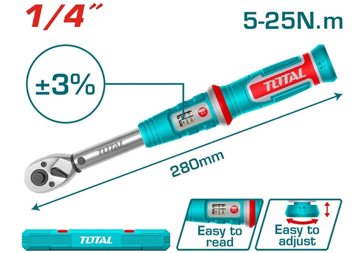 5-25N.m Cần siết lực 1/4" Total THPTW1425N8