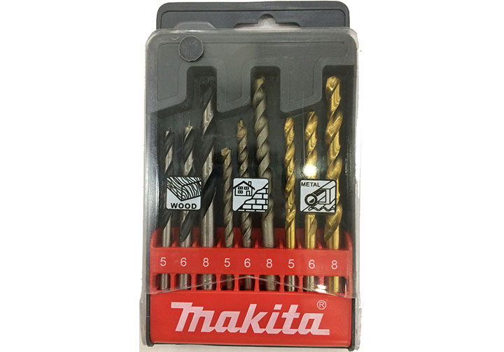 5,6,8mm Bộ mũi khoan đa năng 9 chi tiết Makita D-08660 (BỎ MẪU, MÃ THAY THẾ D-71962)