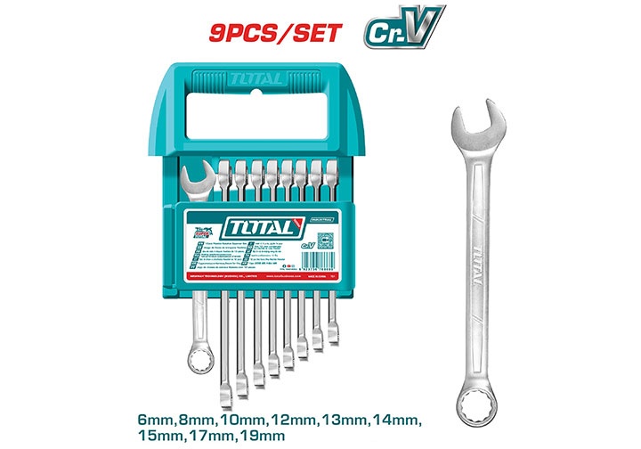 6-19mm Bộ cờ lê vòng miệng 9 chi tiết Total THT103296