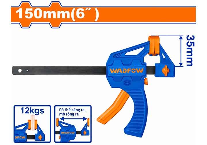 6" Cảo kẹp nhanh chữ F Wadfow WCP4376