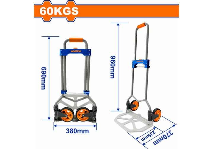 60kg Xe đẩy hàng 2 bánh gấp gọn Wadfow WWB9A06