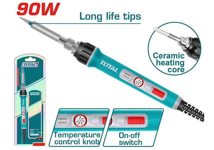90W Mỏ hàn chì chỉnh nhiệt Total TET01608