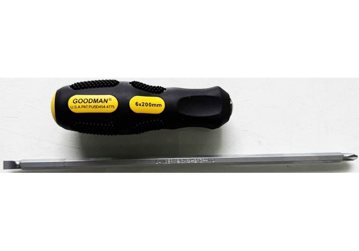6x200mm Tuốc nơ vít 2 đầu Goodman (Bake PH2 - dẹp 6mm)