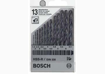 1.5-6.5mm Bộ mũi khoan sắt HSS-R DIN338 Bosch 1609200201 (bỏ mẫu đổi qua 2608577349)