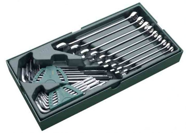 Bộ cờ lê và lục giác hệ inch 27 chi tiết Sata 09-922 (09922)