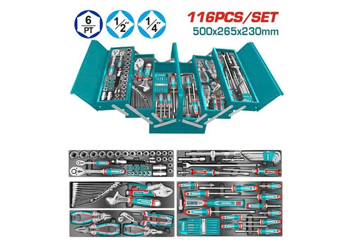 Bộ đồ nghề 116 chi tiết Total THTCS351167