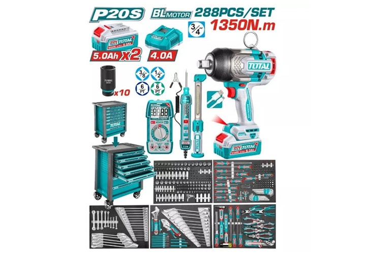 Bộ tủ đồ nghề 288 chi tiết Total THPTCS82882