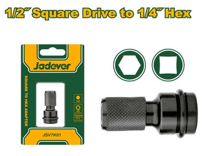 Đầu chuyển máy vặn bu lông 1/2" sang máy vặn vít 1/4" Jadever JDSV7K01