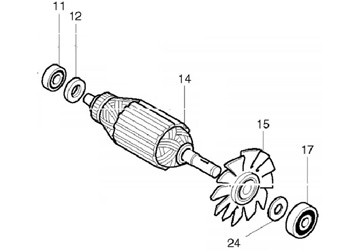 Rotor máy cắt gạch 4100NH Makita 516218-8