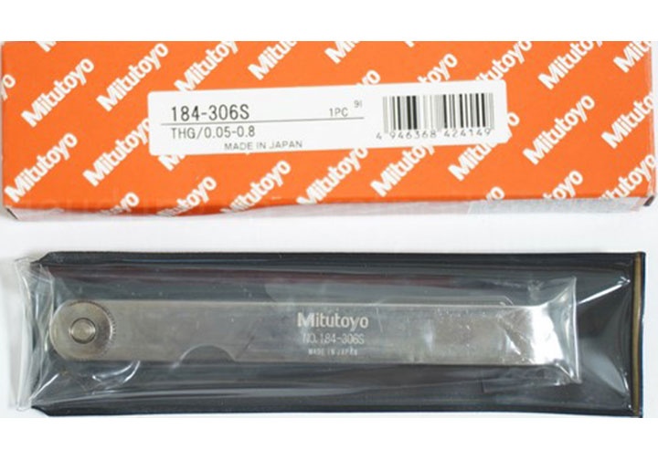 0.05-0.8mm Bộ dưỡng đo độ dày khe hở 10 lá (lá dài 100mm) Mitutoyo 184-306S