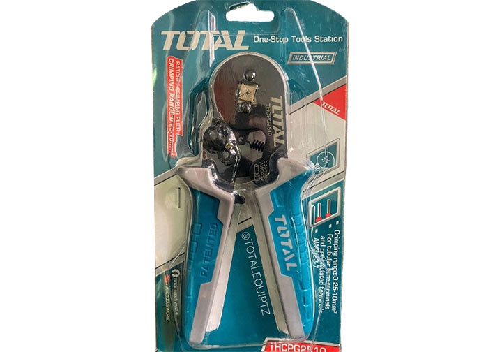 0.25-10mm2 Kìm bấm cos đầu dây cách điện AWG23-7 Total THCPG2510 0.25-10mm2 Kìm bấm cos đầu dây cách điện AWG23-7 Total THCPG2510