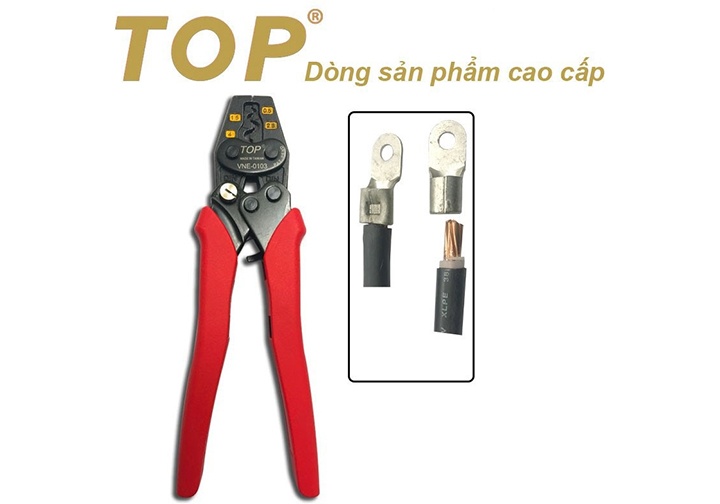 0.5-3.5mm2 Kìm bấm cosse số 3 TOP 185mm VNE-0103 0.5-3.5mm2 Kìm bấm cosse số 3 TOP 185mm VNE-0103