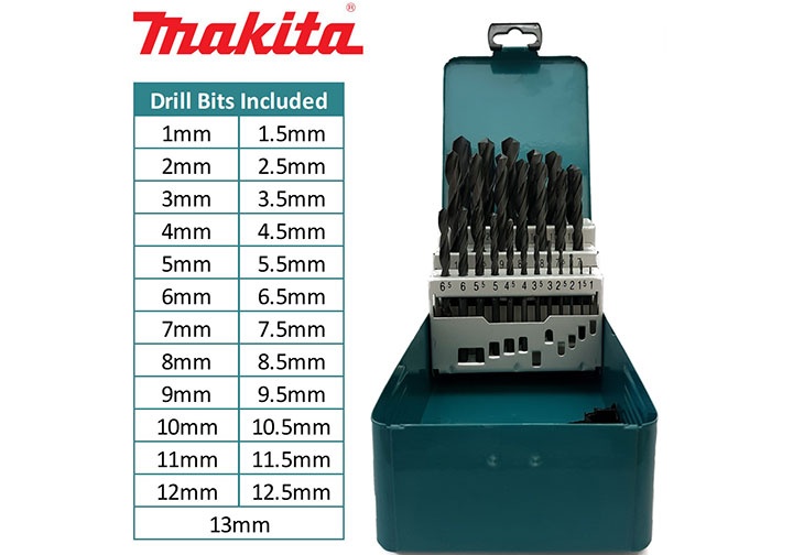 1-13mm Bộ mũi khoan kim loại HSS-R 25 chi tiết Makita D-54097 (Bỏ mẫu) 1-13mm Bộ mũi khoan kim loại HSS-R 25 chi tiết Makita D-54097 (Bỏ mẫu)