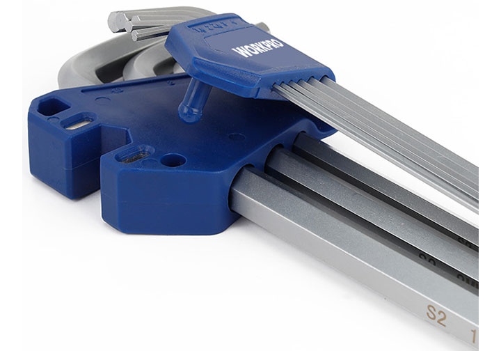 1.5-10mm Bộ lục giác S2 đầu bi 9 chi tiết Workpro WP222035 1.5-10mm Bộ lục giác S2 đầu bi 9 chi tiết Workpro WP222035
