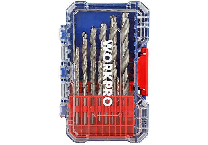 1.5-12mm Bộ mũi khoan kim loại HSS 15 chi tiết Workpro WP409010 1.5-12mm Bộ mũi khoan kim loại HSS 15 chi tiết Workpro WP409010