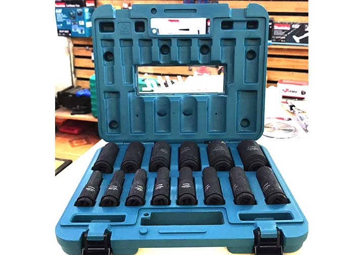 10-21mm Bộ đầu tuýp dài 1/2" 14 chi tiết Makita B-52308 10-21mm Bộ đầu tuýp dài 1/2" 14 chi tiết Makita B-52308