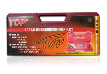 10 chi tiết Bộ lục giác hệ mét TOP TWT-10 10 chi tiết Bộ lục giác hệ mét TOP TWT-10