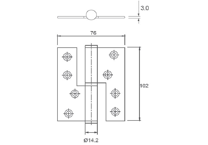 100x88x3mm Bản lề cối inox 304 Imundex 701.13.103 100x88x3mm Bản lề cối inox 304 Imundex 701.13.103