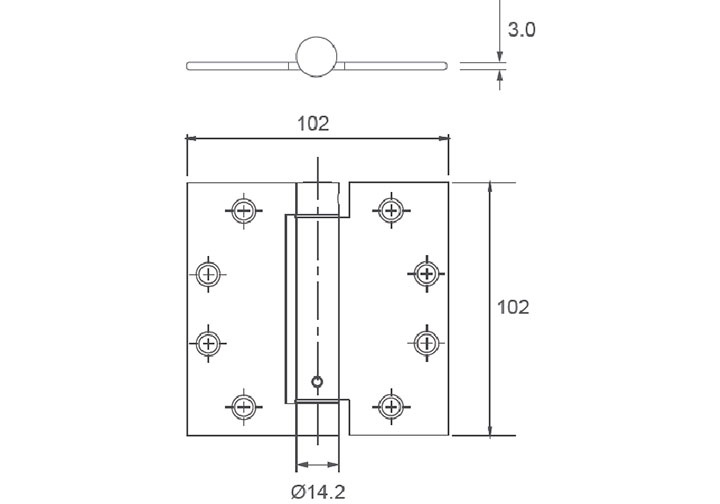 102x102x3mm Bản lề bật 1 chiều inox 304 Imundex 701.15.620 102x102x3mm Bản lề bật 1 chiều inox 304 Imundex 701.15.620