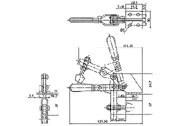 105kg Gá kẹp (cam kẹp) định vị chiều dọc King-Diamond KD-101B 105kg Gá kẹp (cam kẹp) định vị chiều dọc King-Diamond KD-101B