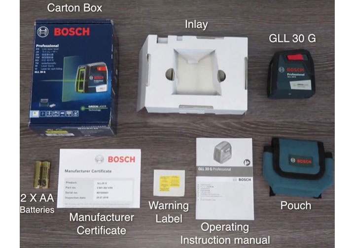 10m Máy cân mực tia laser xanh Bosch GLL 30 G 10m Máy cân mực tia laser xanh Bosch GLL 30 G