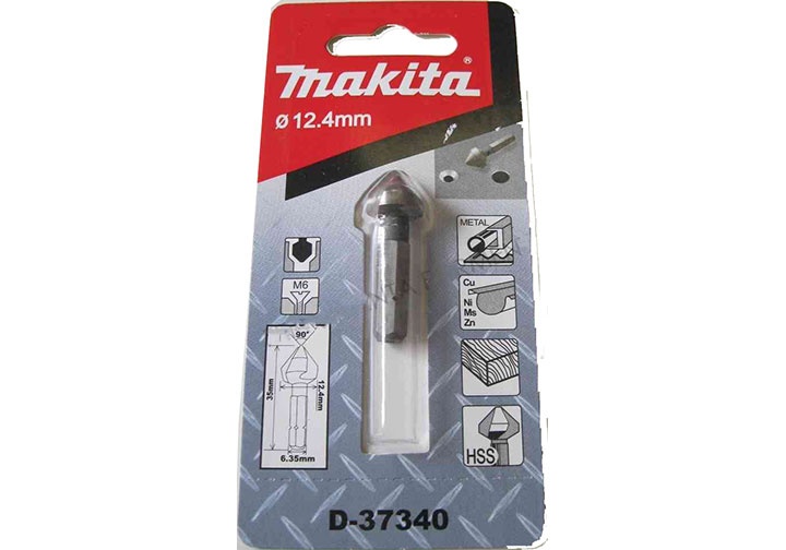 12.4x35mm Mũi lã 3 lưỡi cắt thép gió HSS M6 chuôi lục giác Makita D-37340 12.4x35mm Mũi lã 3 lưỡi cắt thép gió HSS M6 chuôi lục giác Makita D-37340