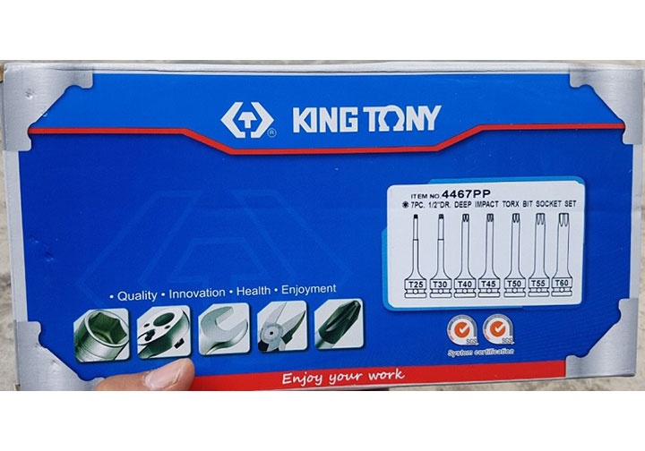 1/2" Bộ đầu tuýp lú đầu sao 7 chi tiết Kingtony 4467PP 1/2" Bộ đầu tuýp lú đầu sao 7 chi tiết Kingtony 4467PP