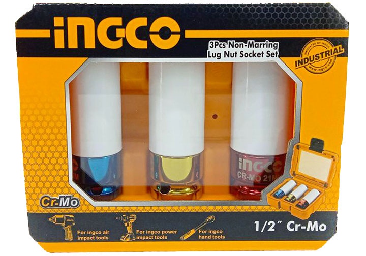 1/2" Bộ đầu tuýp màu 3 chi tiết Ingco HNMLNS031