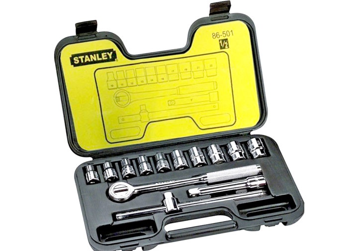 1/2" Bộ khẩu 14 chi tiết hệ mét Stanley 86-501 1/2" Bộ khẩu 14 chi tiết hệ mét Stanley 86-501