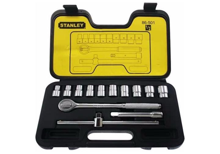 1/2" Bộ khẩu 14 chi tiết hệ mét Stanley 86-501 1/2" Bộ khẩu 14 chi tiết hệ mét Stanley 86-501